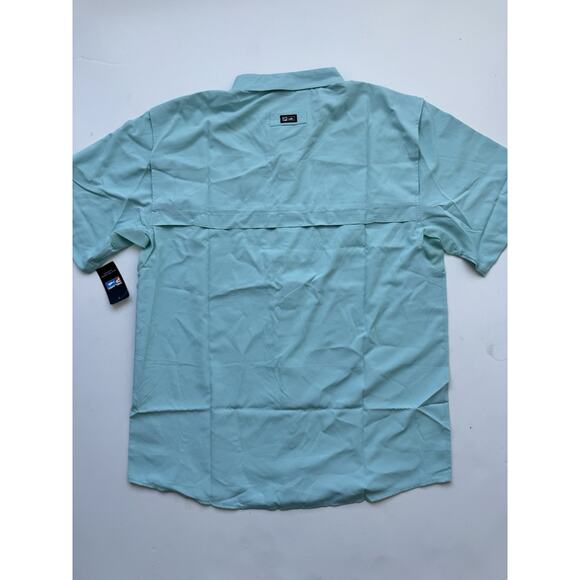 Pelagic Keys SS Fishing Shirt Large Turquoise - Picture 2 of 4